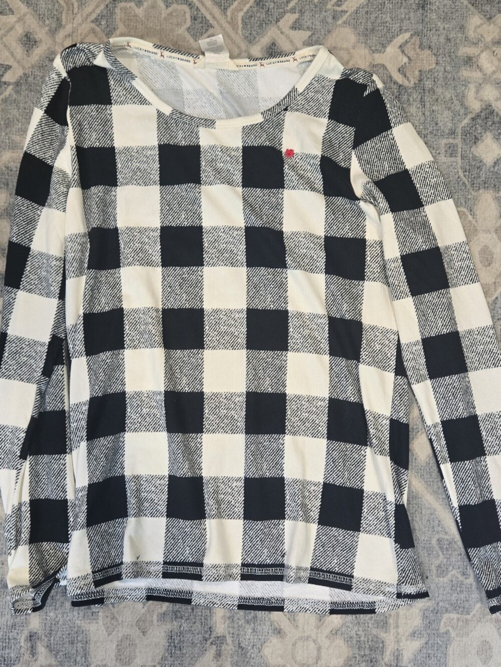 Lucky Brand Black and White Striped Knit Set
